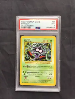 Pokemon Cards: Base Set Shadowless Common: Tangela 66/102 PSA 9 - Image 1