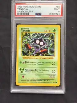 Pokemon Cards: Base Set Shadowless Common: Tangela 66/102 PSA 9 - Image 2
