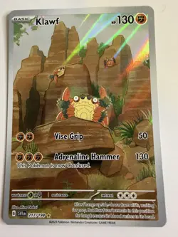 pokemon cards tcg Klawf Scarlet & Violet Base Illustration Rare 217/198 - Image 1