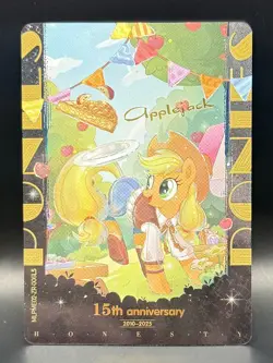 APPLEJACK My Little Pony Kayou Moon Series 8 (15th Anniversary) ZR Card MLP TCG - Image 3
