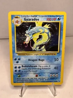 1999 Pokemon TCG Gyarados Holo Rare Card Base Set 6/102 MP - Image 1
