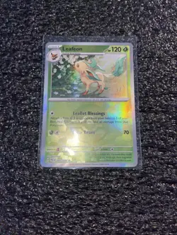 Pokemon Leafeon Poke Ball Pattern 005/131 Prismatic Evolutions Holo NM - Image 1