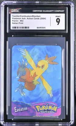 Pop 5 Cgc 9 Mint 2004 Pokemon Action Card Torchic Combusken Blaziken lenticular - Image 1
