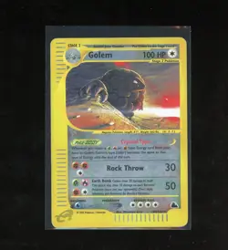 2003 Skyridge Golem Crystal REVERSE Holo Foil 148/144 Secret Rare Pokemon - Image 1