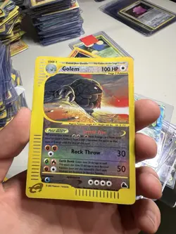 2003 Skyridge Golem Crystal REVERSE Holo Foil 148/144 Secret Rare Pokemon - Image 3