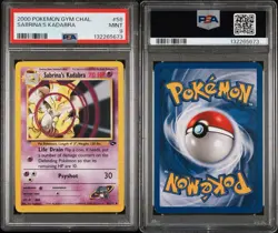 2000 POKEMON GYM CHALLENGE #58 SABRINA'S KADABRA PSA 9 MINT CARD WOTC - Image 1