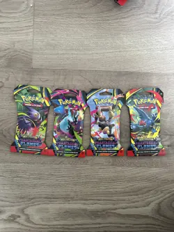 Pokemon Phantasmal Flames Sleeved Booster Pack Full Art Set of 4 - Sealed - Image 1