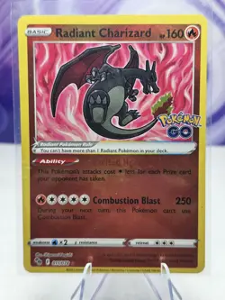 The Pokemon Company Radiant Charizard 011/078 Pokemon GO Holo Radiant Rare HP - Image 1