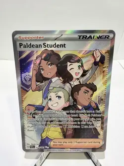 Paldean Student 231/091 SV Paldean Fates Ultra Rare Holo NM Pokemon TCG - Image 1