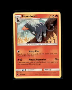 Houndoom 46/214 Rare Lost Thunder Pokemon Lightly Played - Image 1