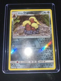 pokemon Alolan Dugtrio Lost Thunder 2018 Reverse Holofoil 123/214 - Image 1