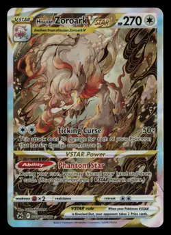 Hisuian Zoroark VSTAR GG56/GG70 Holo Crown Zenith Galarian Gallery Pokemon NM - Image 1