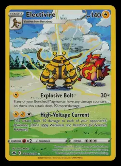Electivire GG08/GG70 Holo Crown Zenith Galarian Gallery Pokemon NM - Image 1