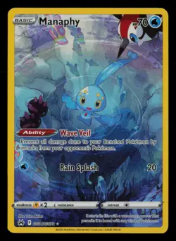 Manaphy GG06/GG70 Holo Crown Zenith Galarian Gallery Pokemon NM - Image 1
