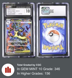 CGC 10 Mega Lucario EX Ultra Rare Holo Pokemon TCG Me01 160/132 - Image 3