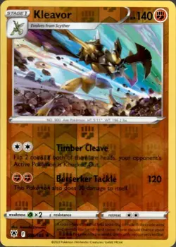 Pokemon SWSH10: Astral Radiance #086/189 Kleavor (86) Reverse Holo,Rare - Image 1