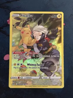 Pokemon Pikachu Ultra Rare Full Art Holo Lost Origin TG05/TG30 - Image 1
