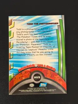 Todd The Photographer HV3 Pokemon Topps - Image 2