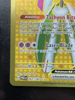 Pokemon Iron Valiant ex 261/182 SV04: Paradox Rift Hyper Rare (NM) - Image 4