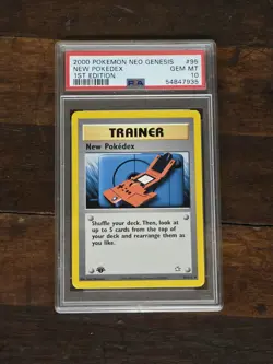 2000 POKEMON NEO GENESIS 1ST EDITION #95 NEW POKEDEX PSA 10 - Image 1