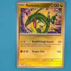 RAYQUAZA (ENERGY SYMBOL PATTERN) 153/217 ASCENDED HEROES POKEMON RH NM/M - Image 1