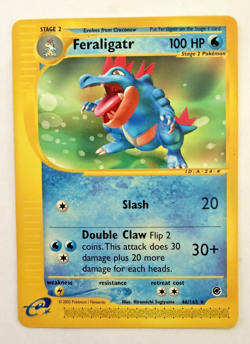 Feraligatr #46/165 Non-Holo Rare - 2002 Expedition E Reader Pokemon TCG - NM - Image 2
