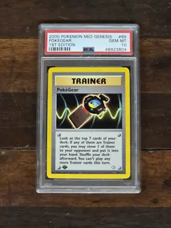 2000 Pokemon Neo Genesis 1st Edition PokeGear #88/111 PSA 10 - Image 1