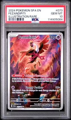 2024 POKEMON SFA EN-SHROUDED FABLE ILLUSTRATION RARE #073 FEZANDIPITI PSA 10 - Image 1