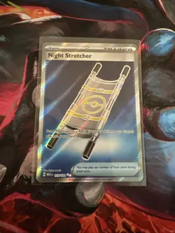 Pokemon Night Stretcher 173/132 Me01: Mega Evolution Trainer Full Art Holo - Image 1