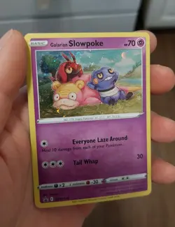 Pokemon TCG Galarian Slowpoke SWSH126 Cosmos Holo Evolving Skies Swirl NM/LP 💫 - Image 1