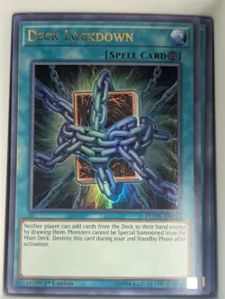 Deck Lockdown DUOV-EN090 Ultra Rare Duel Overload Yu-Gi-Oh 1st Edition Near Mint - Image 1