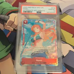 One Piece Nami OP01-016 Romance Dawn Alt art Beta Version PSA 10 - Image 1