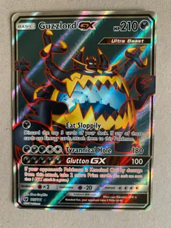 Pokemon 2017 GUZZLORD GX 105/111 Crimson Invasion Ultra Beast Rare Full Art Holo - Image 1