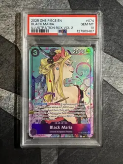 One Piece CCG Black Maria OP08-074 Illustration Box Volume 2 PSA 10 - Image 1