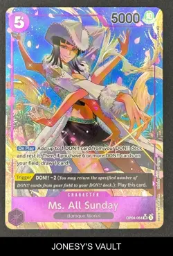 ONE PIECE KINGDOMS OF INTRIGUE MS. ALL SUNDAY (ALTERNATE ART) OP04-064 - Image 2