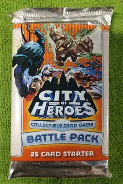 City of Heroes "Battle Pack" 25-Card Sealed + Booster Pack Lot Of 2 Packs - Image 2