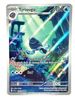 2025 Tirtouga 106/86 Illustration Rare IR Holo Black Bolt Pokemon TCG Card - Image 1