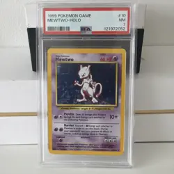 Pokemon Base Set Mewtwo Holo Rare Card 10/102 Unlimited PSA 7 - Image 1