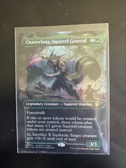Chatterfang, Squirrel General (Borderless) Commander: Bloomburrow Foil - Image 1