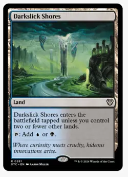 Darkslick Shores | OTC | MTG | Modern Pioneer EDH | Dimir Fast Land | NEW NM+ - Image 1