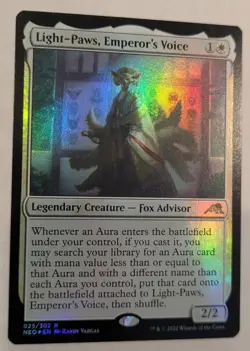 Light-Paws, Emperor's Voice x1 Foil NM Unplayed Kamigawa: Neon Dynasty #25 - Image 2