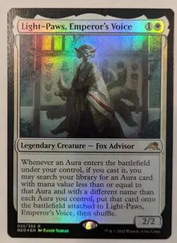 Light-Paws, Emperor's Voice x1 Foil NM Unplayed Kamigawa: Neon Dynasty #25 - Image 5