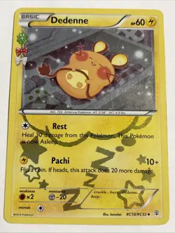 Pokemon Dedenne RC10/RC32 Generations Radiant Collection MP Moderately Played - Image 1