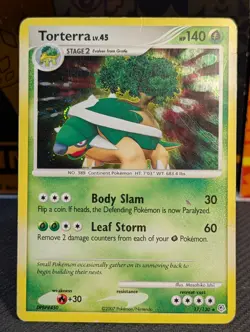 Torterra 17/130 Lv. 45 Holo Diamond & Pearl Pokemon Vintage 2007 MP/HP - Image 1