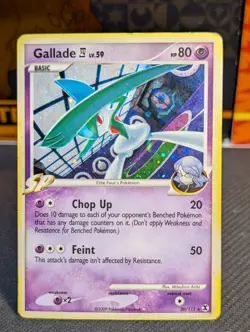 2009 Pokemon Rising Rivals Gallade Holo Card 20/111 Moderate Play - Image 1