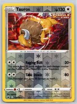 Tauros 115/198 Holo R Chilling Reign Reverse Holo LP Pokemon - Image 1