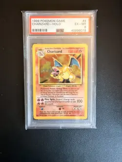 PSA 6- Charizard 4/102 Holo - 1999 Base Set Unlimited - Pokemon English - Image 1