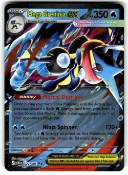 Pokemon Mega Greninja ex 022/086 ME04: Chaos Rising Double Rare Holo NM - Image 1