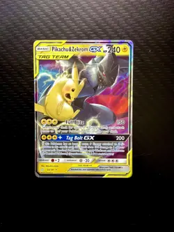Pokemon Pikachu & Zekrom GX 33/181 SM-Team Up Ultra Rare Holo Tag Team GX NM - Image 1