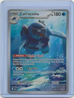 2025 Pokemon Carracosta 107/086 Illustration Rare Holo Black Bolt NM - Image 1